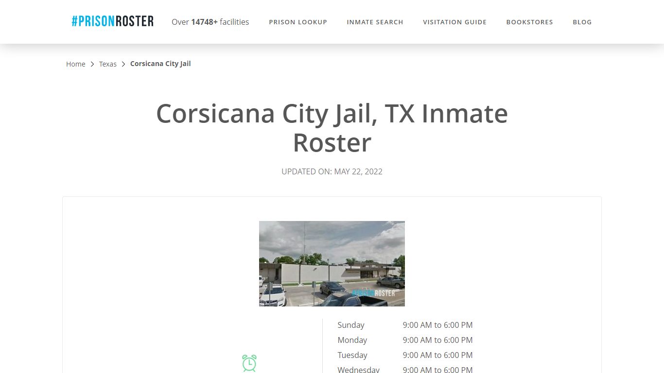 Corsicana City Jail, TX Inmate Roster