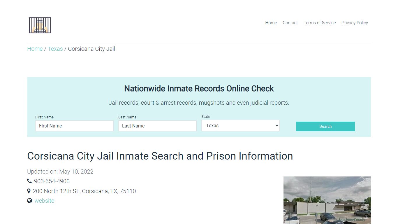 Corsicana City Jail Inmate Search, Visitation, Phone no ...