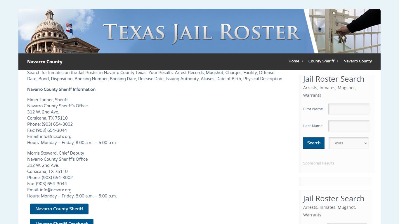Navarro County | Jail Roster Search